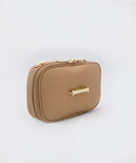 Load image into Gallery viewer, The LIAVELLA AVAIA Petit bag in creme caramel without a strap, against a white background.
