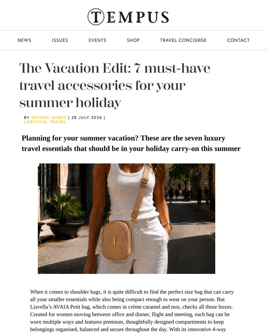 Tempus Magazine feature on LIAVELLA