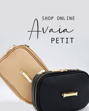 Two AVAIA Petit, one noir and one crème caramel.