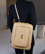 Load image into Gallery viewer, Long Leather Strap: Crème Caramel
