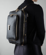 Load image into Gallery viewer, Double Long Leather Straps: Noir
