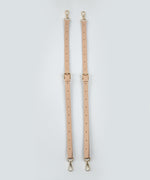 Load image into Gallery viewer, Double Long Leather Straps: Crème Caramel
