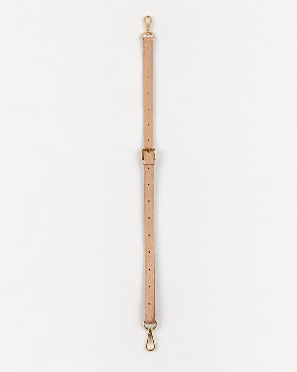 Long Leather Strap: Crème Caramel